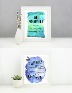 Watercolor Inspirational Quote Posters
